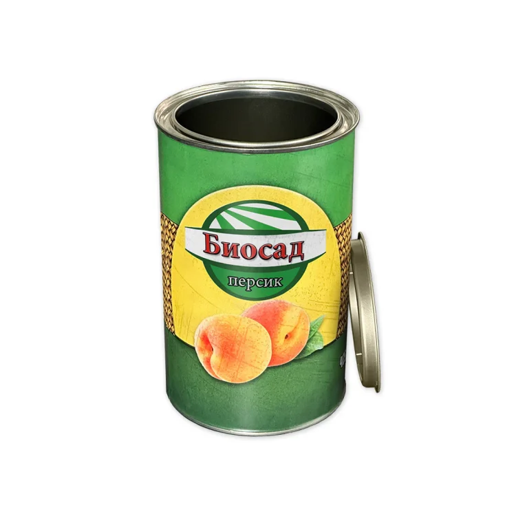 PEACHES CAN WITH A LID